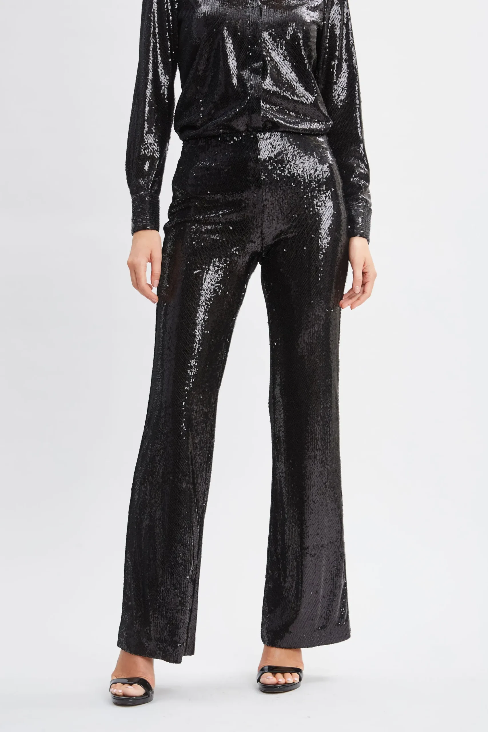 Elie Tahari Bottoms-Sequin Pant BLACK