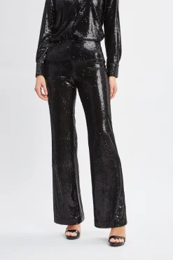 Elie Tahari Bottoms-Sequin Pant BLACK
