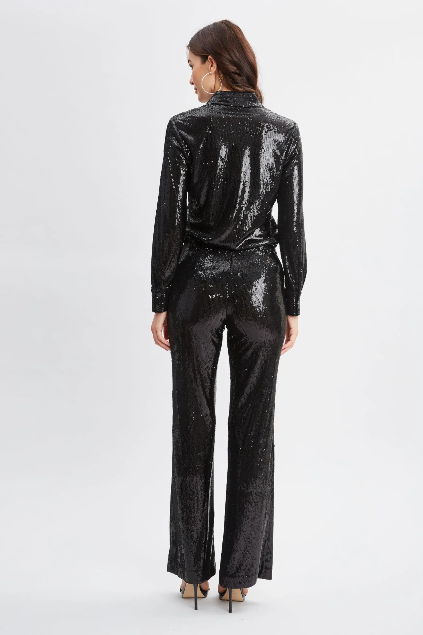 Elie Tahari Bottoms-Sequin Pant BLACK