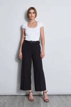 Elie Tahari Tops & Sweaters-Short Sleeve Rib Sweater SkyWhite