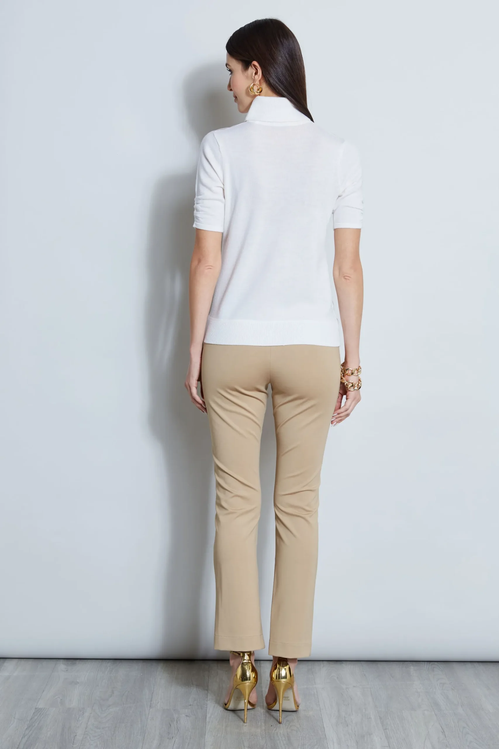Elie Tahari Tops & Sweaters-Short Sleeve Satin Front Sweater FRESHPEARL