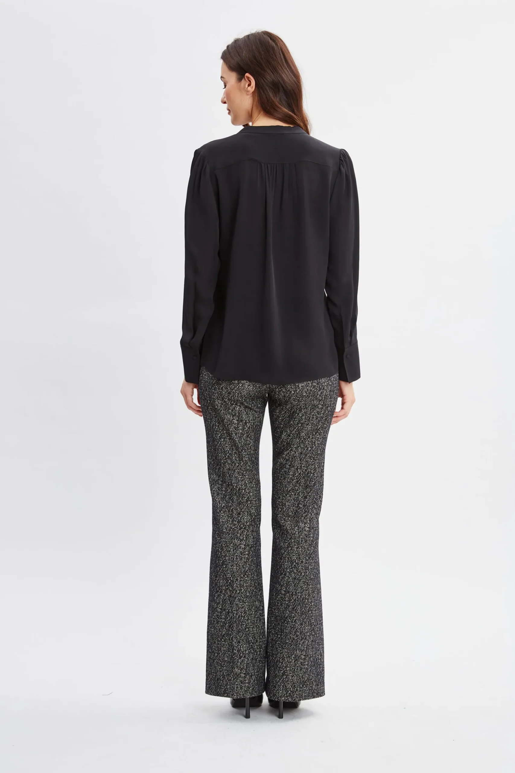 Elie Tahari Tops & Sweaters-Silk Chain Tassel Shirt BLACK