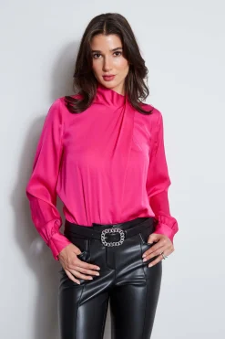 Elie Tahari Tops & Sweaters-Silk Draped Neck Shirt GYPSY