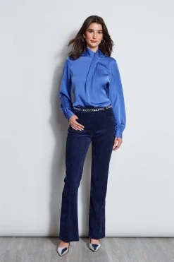Elie Tahari Tops & Sweaters-Silk Draped Neck Shirt PARISBLUE