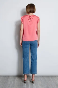 Elie Tahari Tops & Sweaters-Silk Ruffle Shirt ISLANDPINK