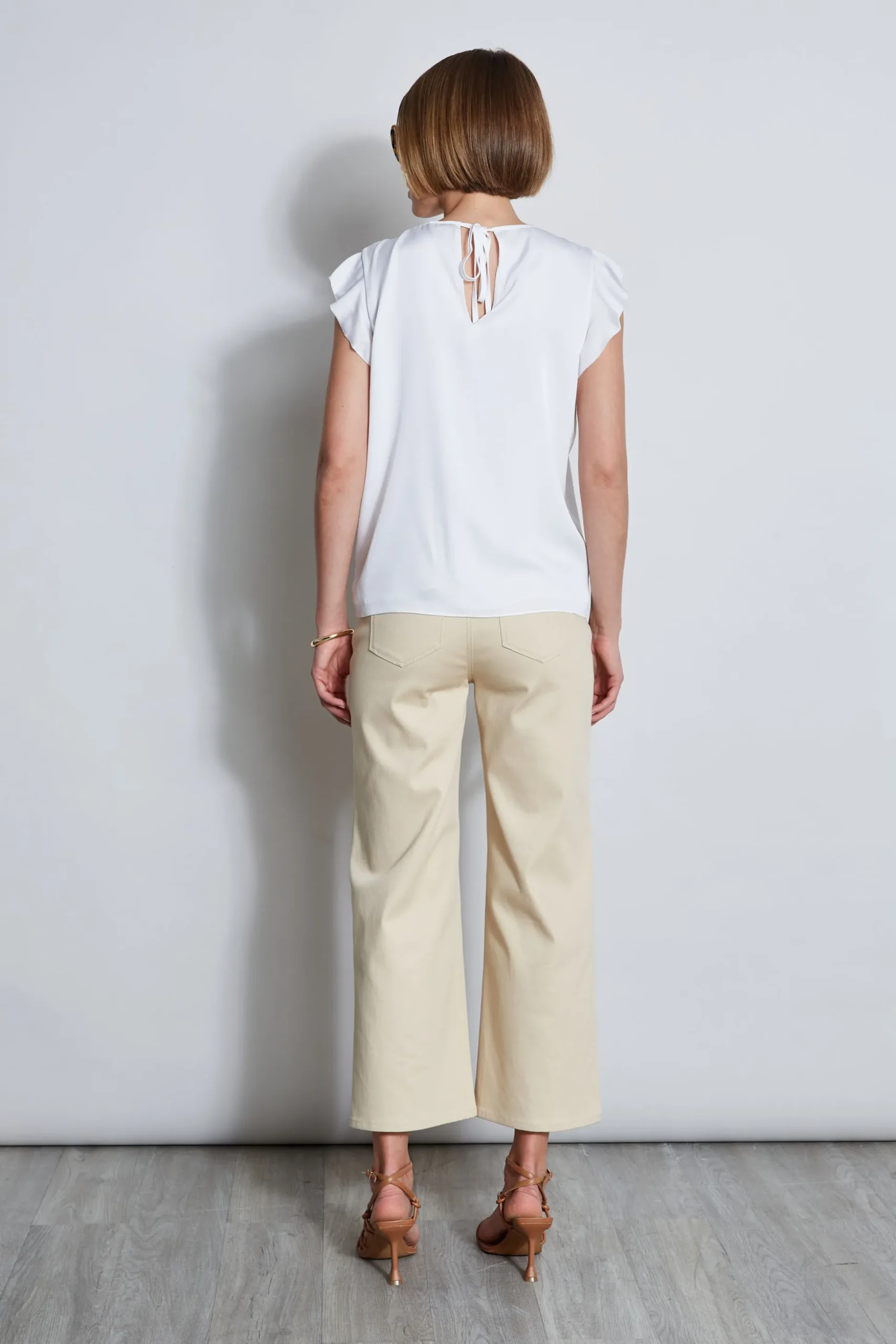 Elie Tahari Tops & Sweaters-Silk Ruffle Shirt SkyWhite