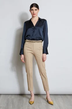 Elie Tahari Tops & Sweaters-Silk Satin Button Down Shirt STARGAZER