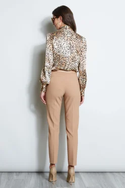 Elie Tahari Tops & Sweaters-Silk Satin Winter Safari Shirt BARKMULTI
