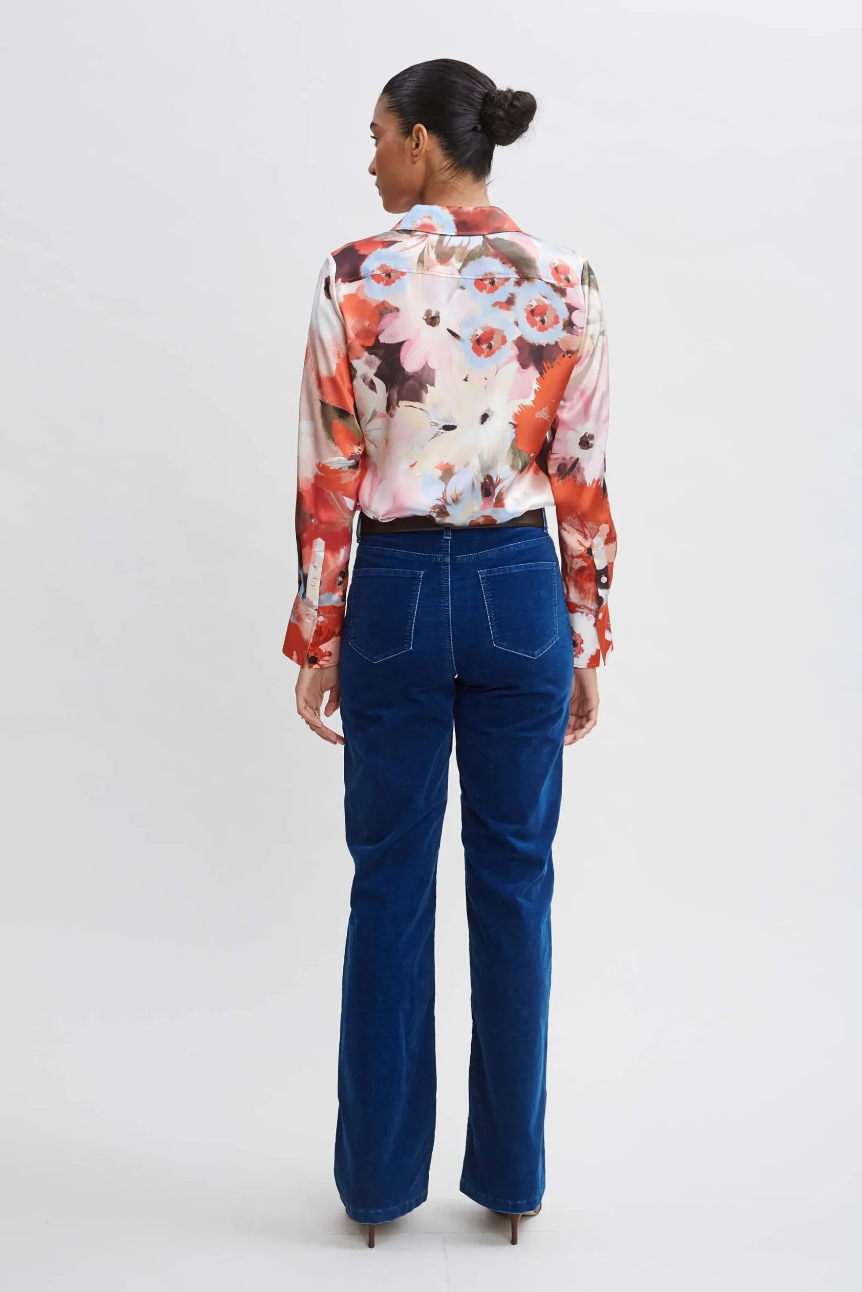 Elie Tahari Tops & Sweaters-Silk Satin Wintergarden Shirt MULTI
