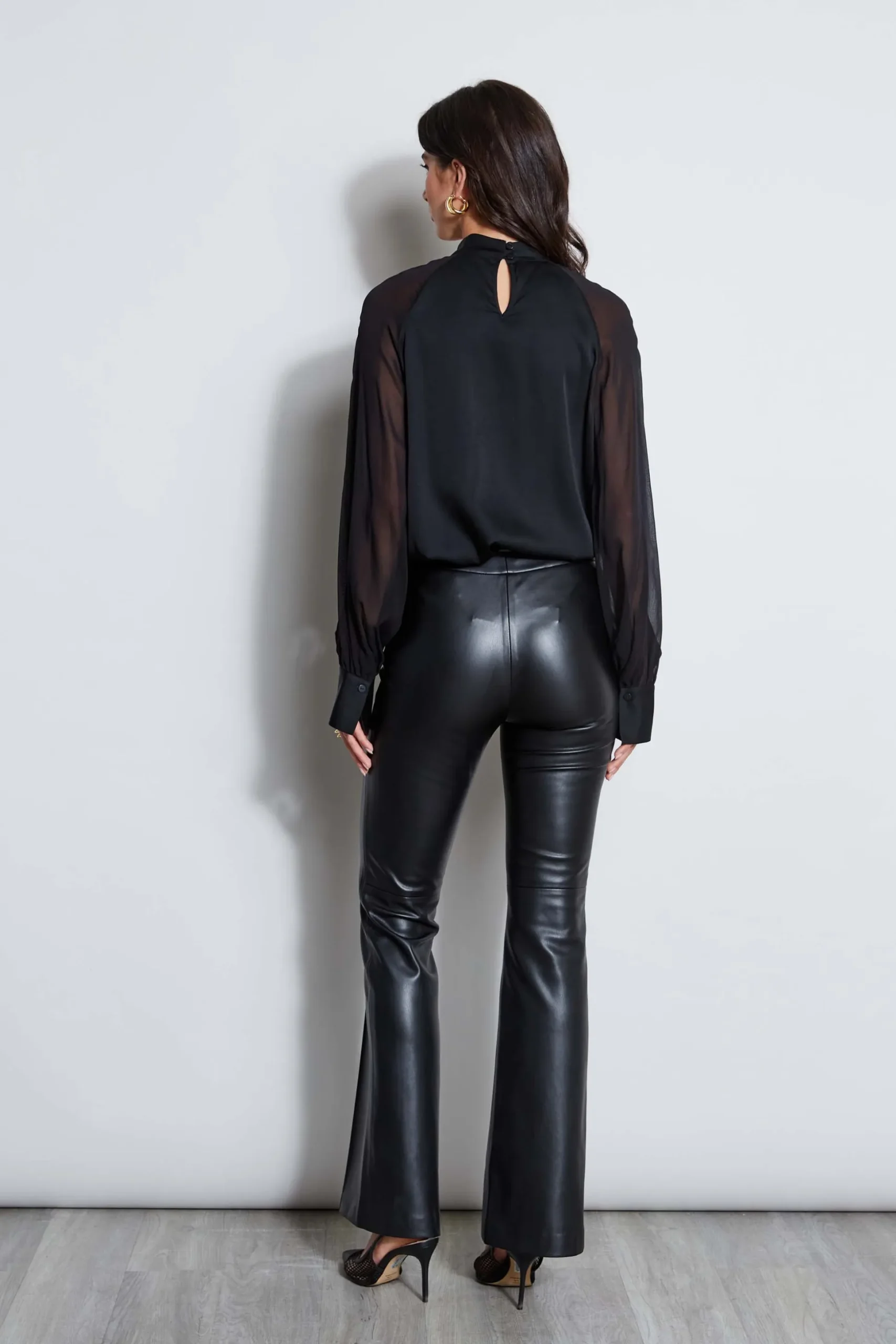 Elie Tahari Tops & Sweaters-Silk Twist Keyhole Shirt Noir