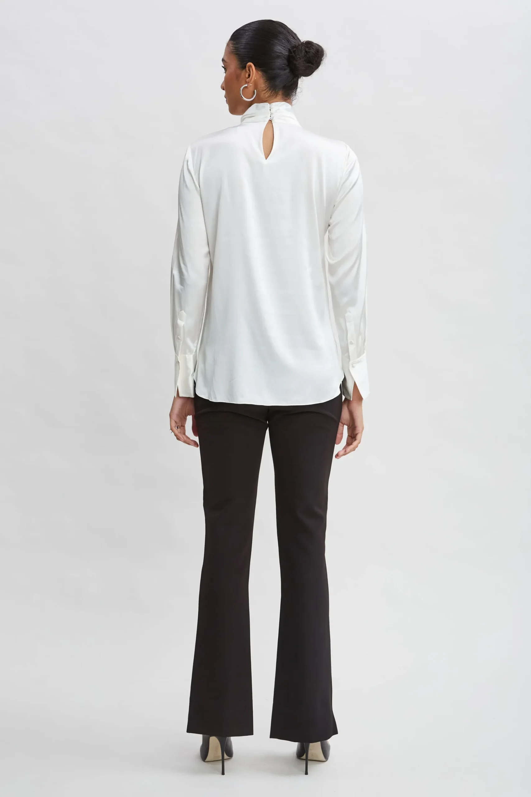 Elie Tahari Tops & Sweaters|Suiting-Silk Twist Neck Shirt FRESHPEARL