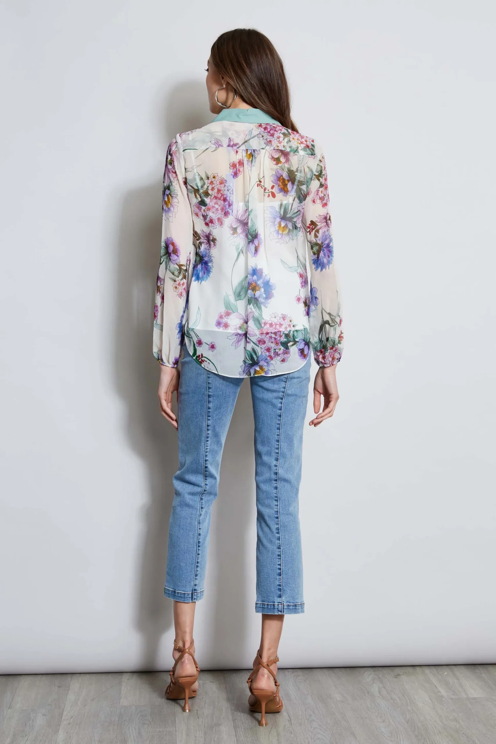 Elie Tahari Tops & Sweaters-Silk Wind Floral Button Down Shirt MULTI