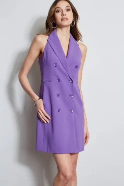 Elie Tahari Dresses & Jumpsuits|Sleeveless Dresses-Sleeveless Double Breasted Blazer Dress VIOLET