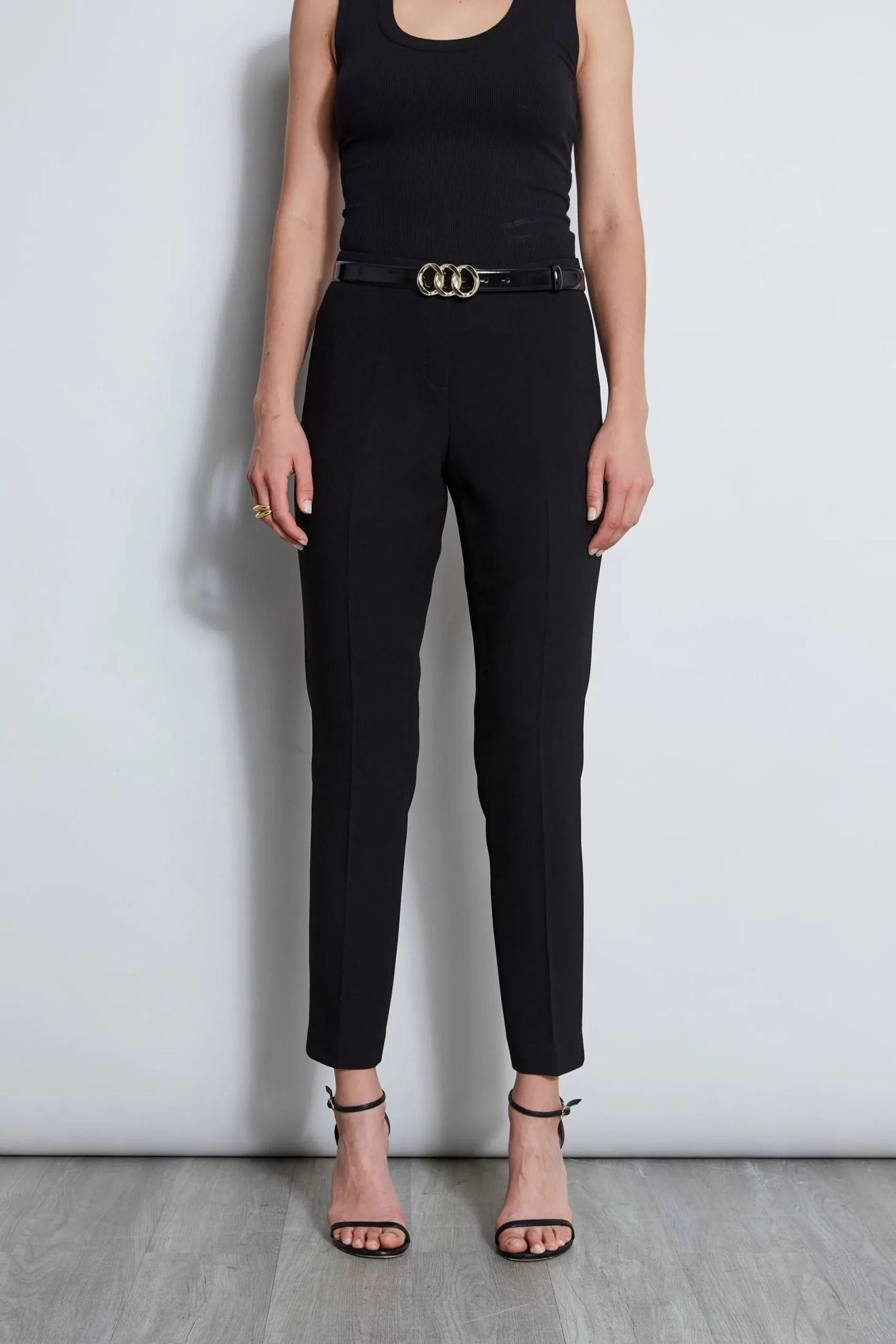 Elie Tahari Bottoms|Suiting-Slim Fit Crepe Pant BLACK