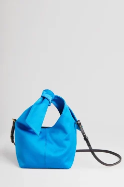 Elie Tahari Fragrance|Gloves-Small Satin Knot Handbag PERSIANBLUE