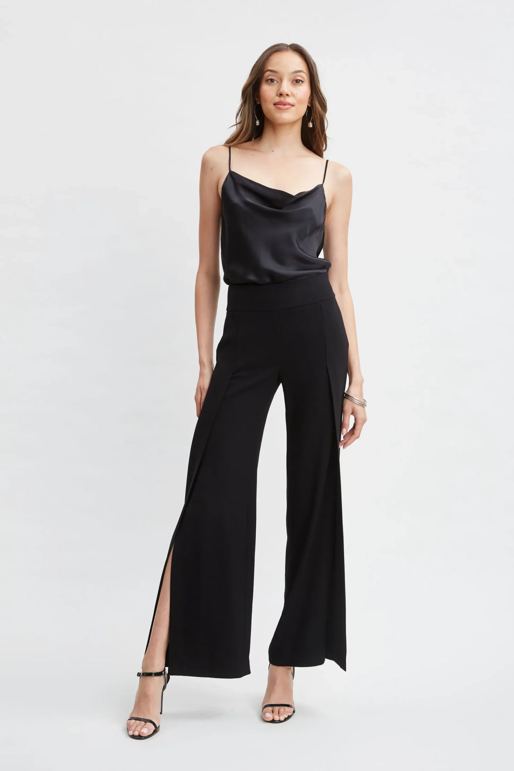Elie Tahari Tops & Sweaters|Suiting-Stretch Silk Satin Cami BLACK
