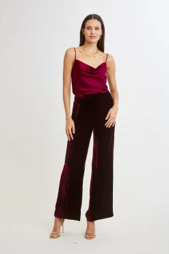 Elie Tahari Tops & Sweaters-Stretch Silk Satin Cami SANGRIA
