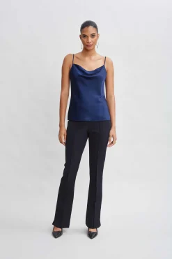 Elie Tahari Tops & Sweaters-Stretch Silk Satin Cami MIDNIGHT