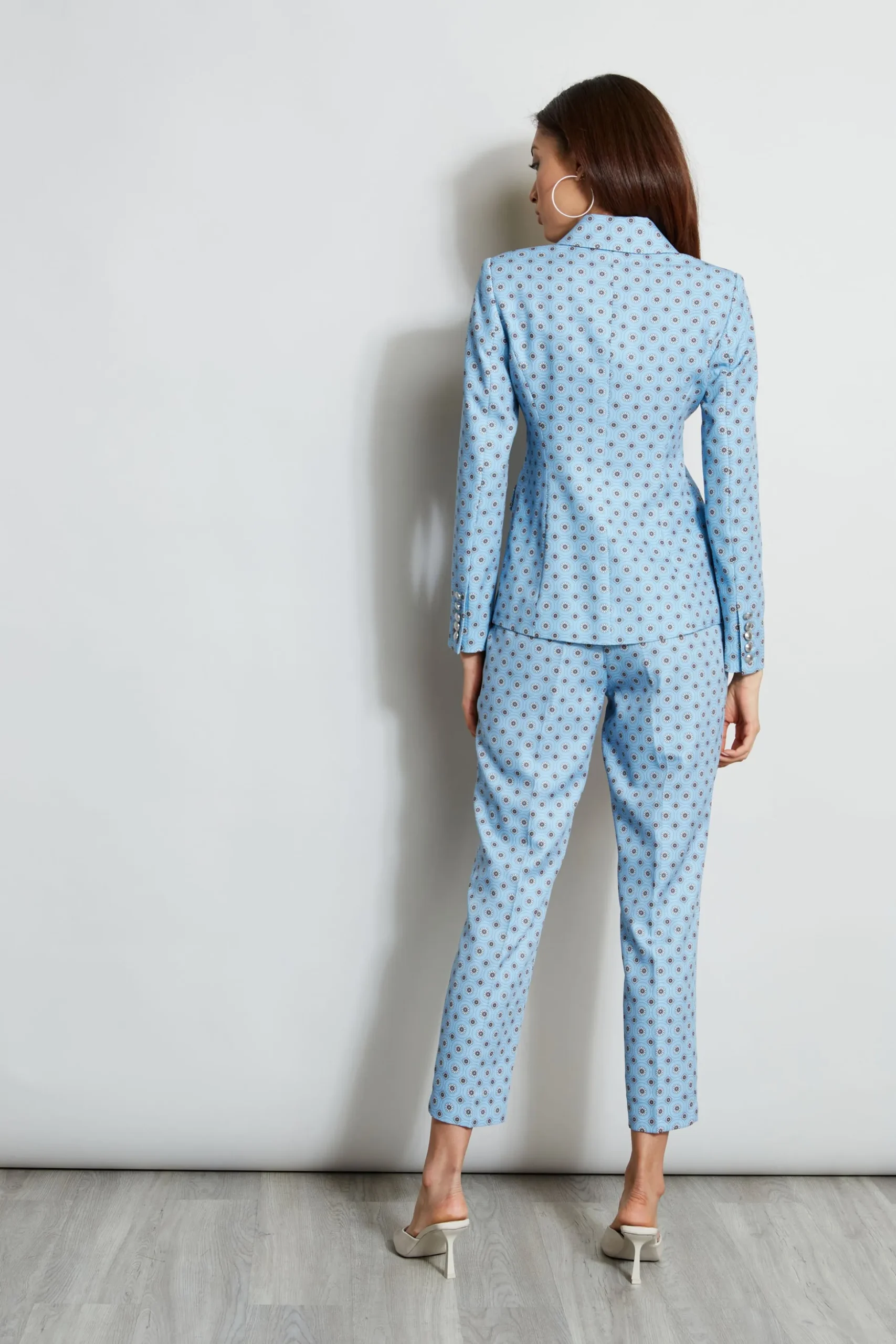 Elie Tahari Jackets & Blazers-Sun Print Single Button Blazer SUNBLUEPRINT