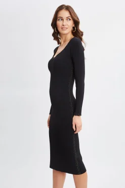 Elie Tahari Dresses & Jumpsuits-Sweetheart Sweater Dress Noir