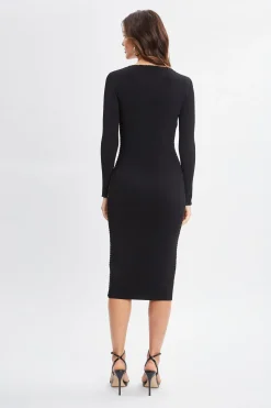 Elie Tahari Dresses & Jumpsuits-Sweetheart Sweater Dress Noir
