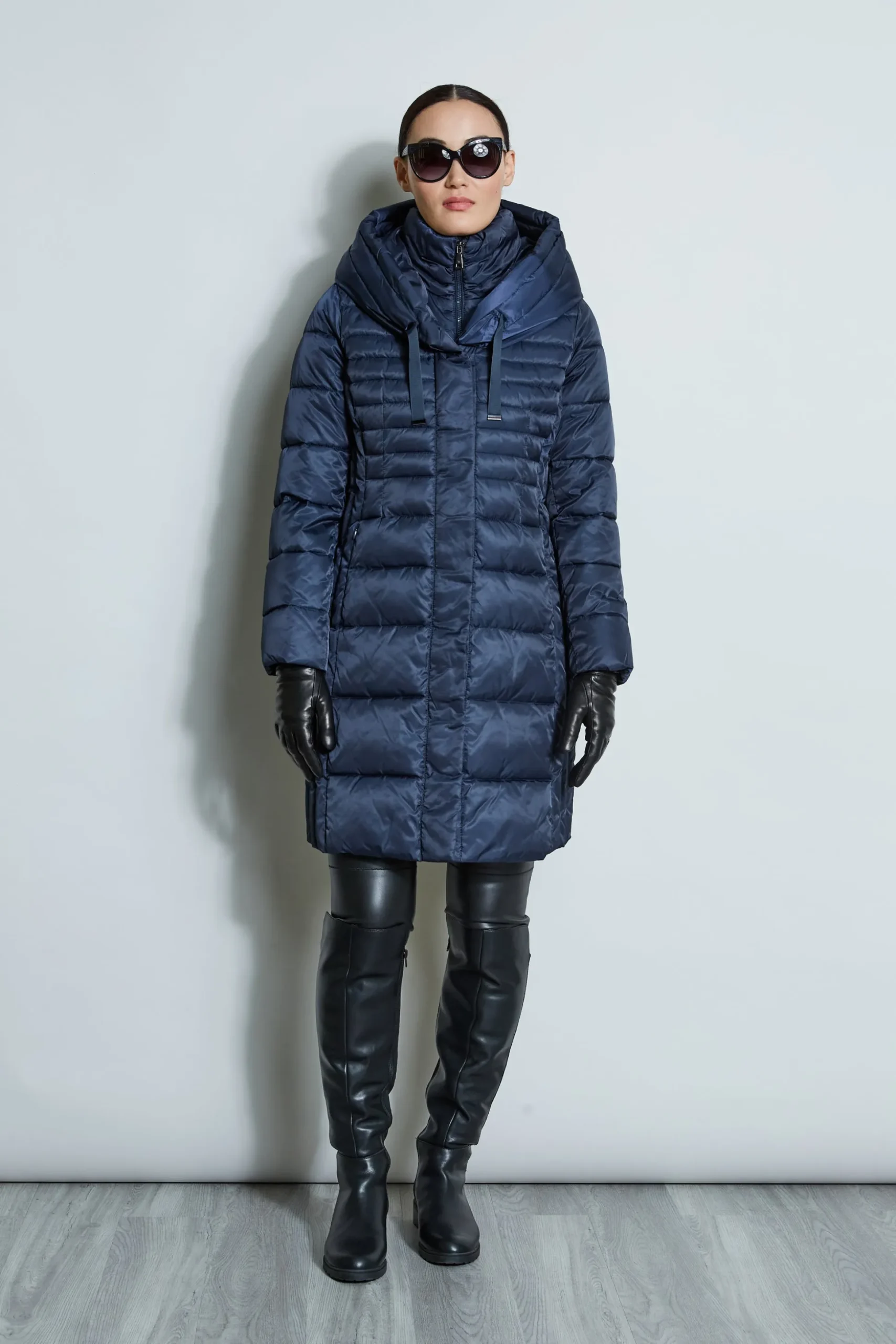 Elie Tahari Coats-Tahari Double Layer Long Puffer Coat Galaxy