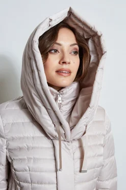 Elie Tahari Coats-Tahari Double Layer Long Puffer Coat PALEOAK