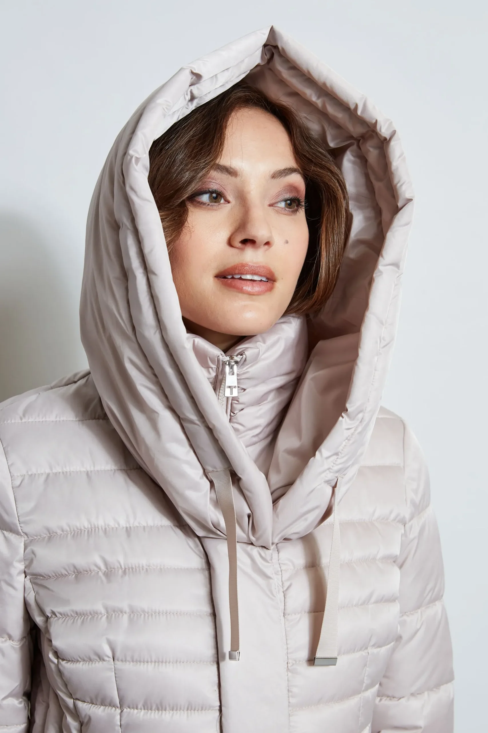 Elie Tahari Coats-Tahari Double Layer Long Puffer Coat PALEOAK