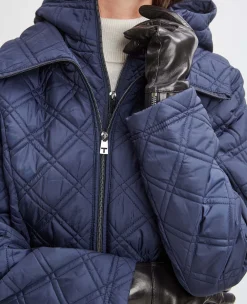 Elie Tahari Coats-Tahari Quilted Puffer Coat Navy
