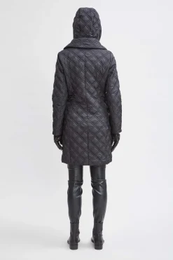 Elie Tahari Coats-Tahari Quilted Puffer Coat BLACK