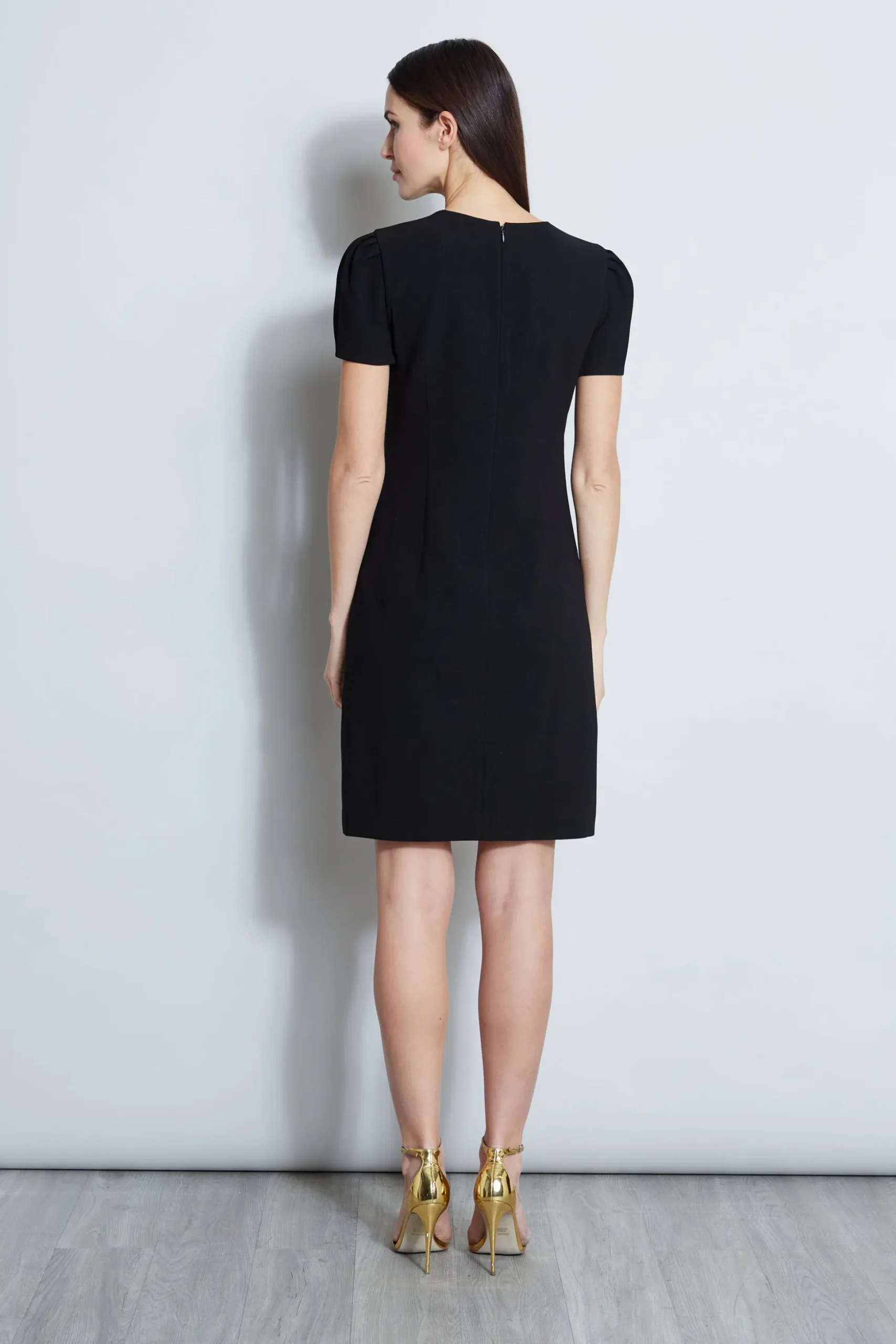 Elie Tahari Dresses & Jumpsuits|Short Sleeve Dresses-Tulip Ring Shift Dress BLACK