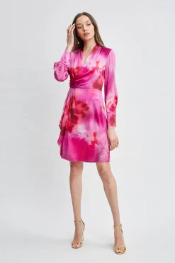 Elie Tahari Dresses & Jumpsuits-Venetian Glass Mock Wrap Dress MULTI