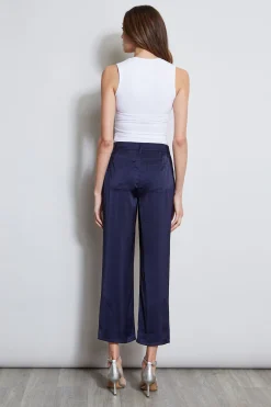 Elie Tahari Bottoms-Washed Satin Fluid Pant STARGAZER