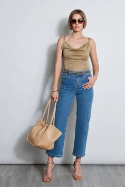Elie Tahari Bottoms-Wide Leg Jean MEDIUMWASH