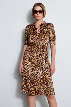 Elie Tahari Dresses & Jumpsuits|Short Sleeve Dresses-Wildcat Shirt Dress MULTI