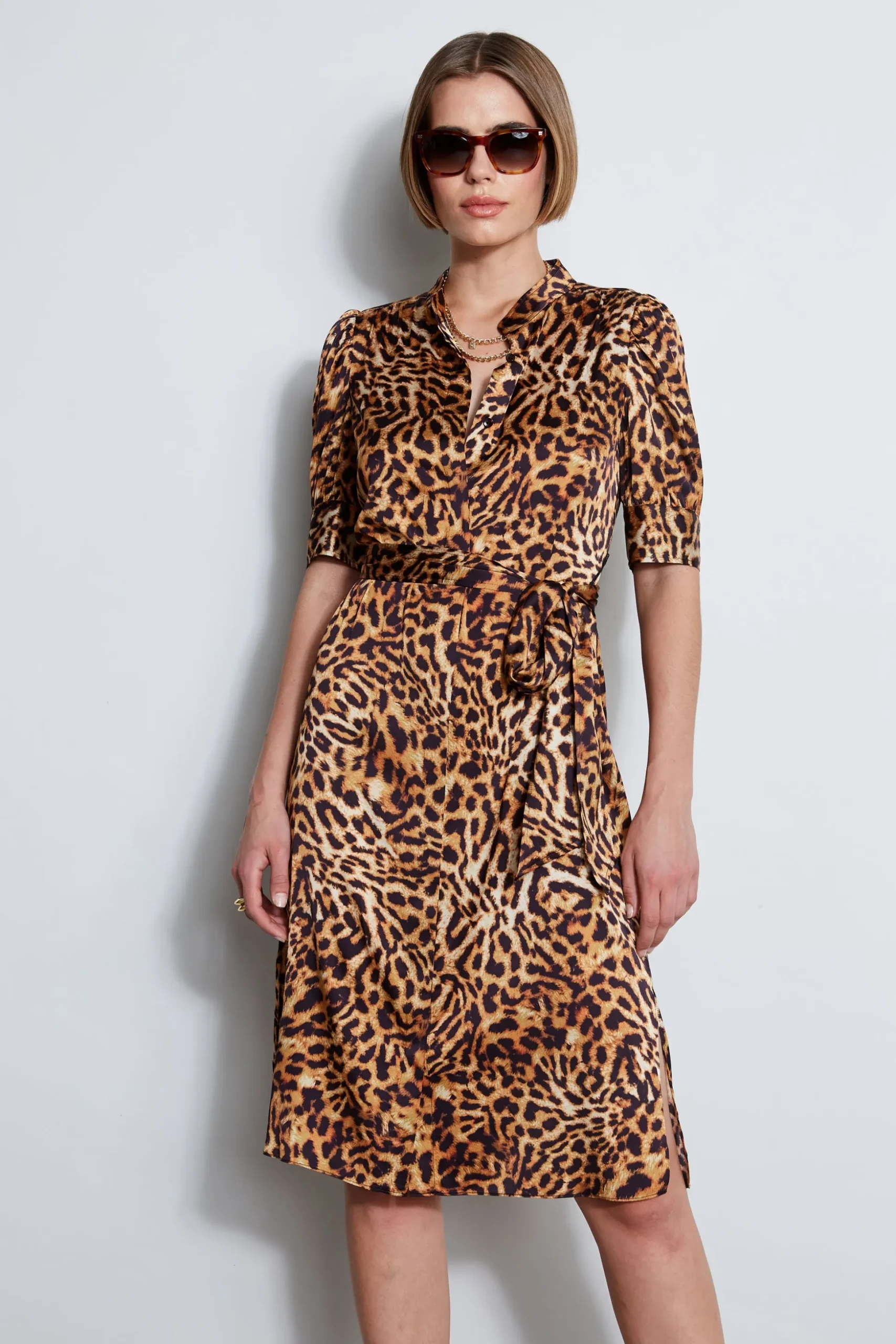 Elie Tahari Dresses & Jumpsuits|Short Sleeve Dresses-Wildcat Shirt Dress MULTI