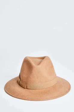 Elie Tahari Fragrance|Gloves-Wool Fedora Hat CAMEL